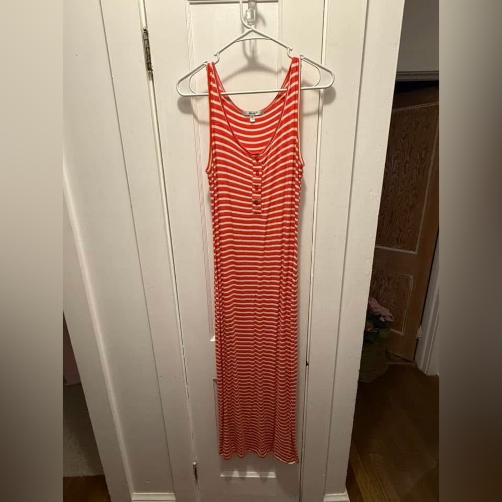 Striped Red Maxi Dress